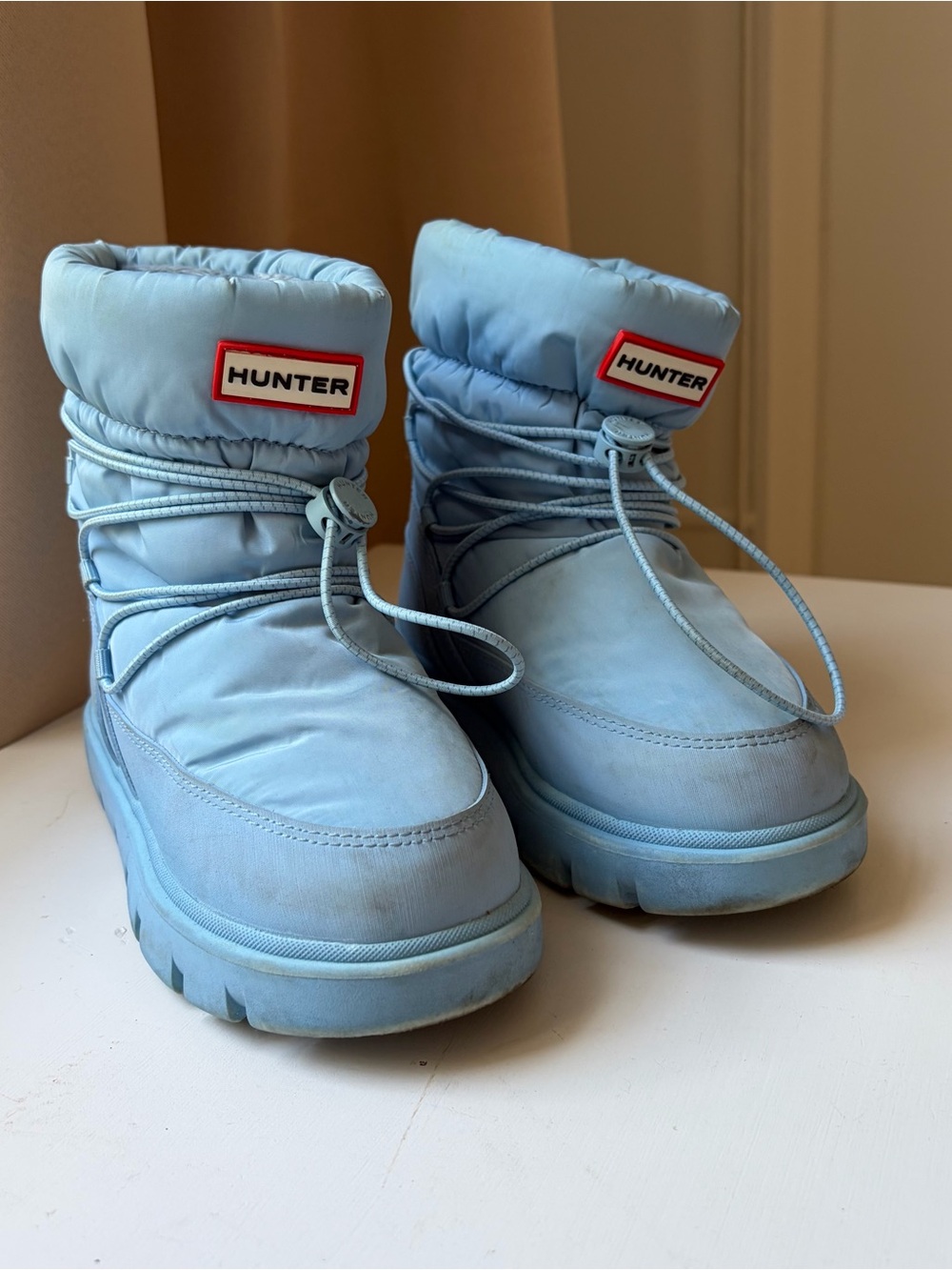 Hunter Kids' Cozy Insulated Waterproof Light Blue Winter Boots Size Youth 13